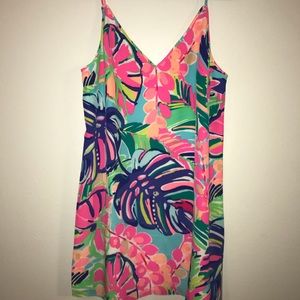 NWOT exotic garden silk strap dress!